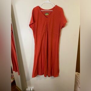 Cabela's Coral V-Neck Dress 2XL 
Cotton